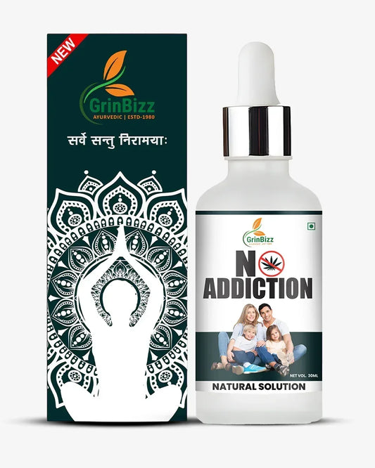 Grinbizz No Addiction Drops – Herbal Support for Addiction Control & Mental Balance - Grinbizz exim pvt ltd