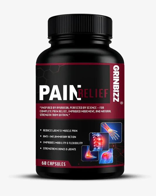 Grinbizz Pain Relief Capsules – Ayurvedic Support for Joint, Muscle & Body Comfort - Grinbizz exim pvt ltd