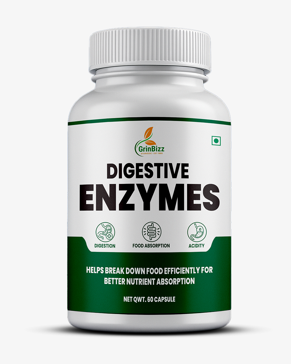 Digestive Enzymes Capsules- Support Healthy Digestion Naturally Grinbizz