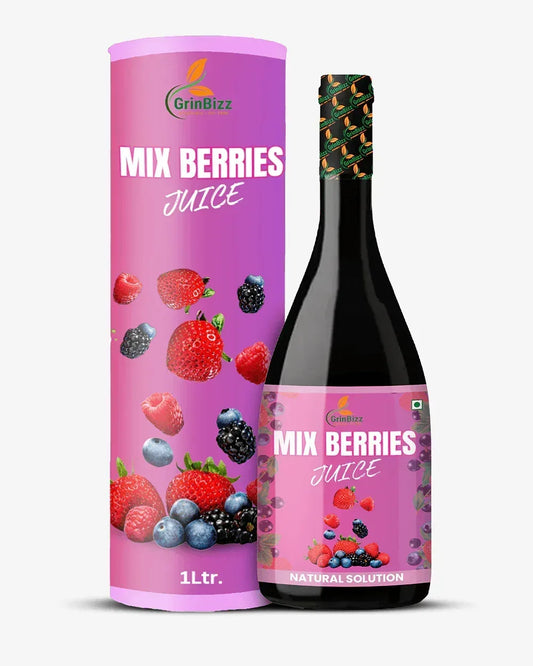 Grinbizz Mix Berries Juice – Antioxidant-Rich Support for Immunity, Skin Glow & Daily Energy - Grinbizz exim pvt ltd