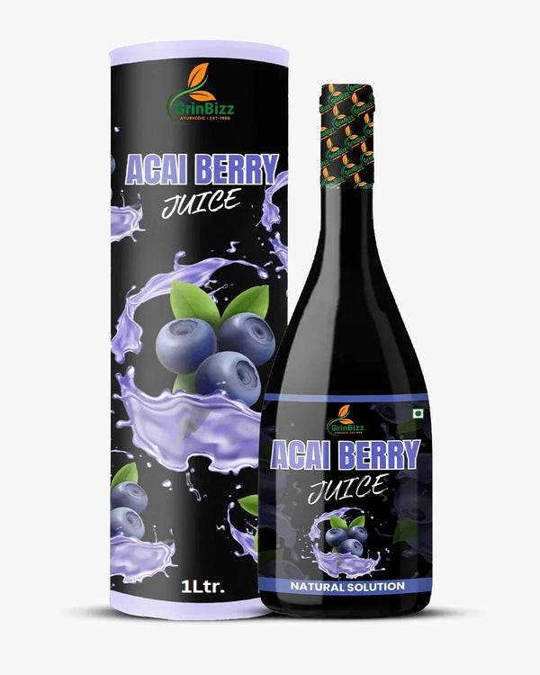 Acai Berry Juice for Skin Health and Immune Boost (1 L) - Grinbizz exim pvt ltd