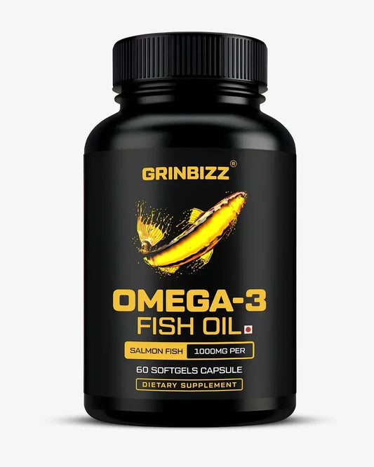 Grinbizz Omega 3 Fish Oil Capsules – Support for Heart, Brain & Joint Health - Grinbizz exim pvt ltd