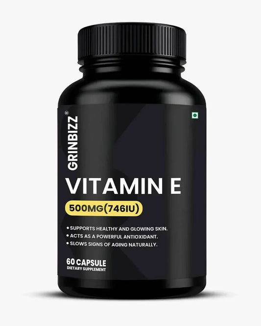 Grinbizz Vitamin E Capsules – Antioxidant Support for Skin Health & Immunity - Grinbizz exim pvt ltd