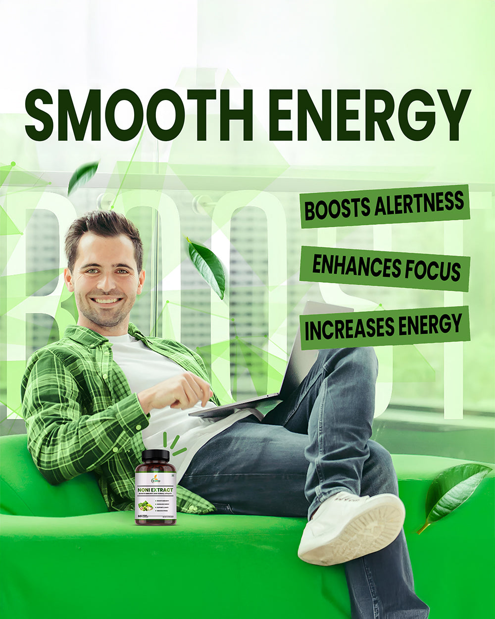 Noni Capsule - Immune Support & Natural Vitality Booster Grinbizz