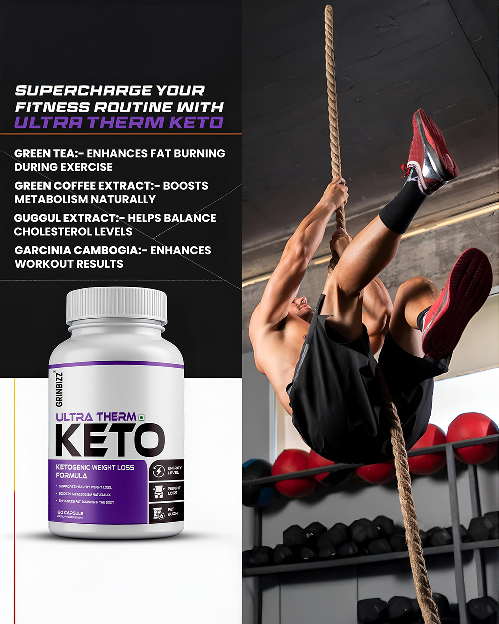 Keto Capsule - Boost Ketosis, Support Blend & Burn Fat Naturally Grinbizz