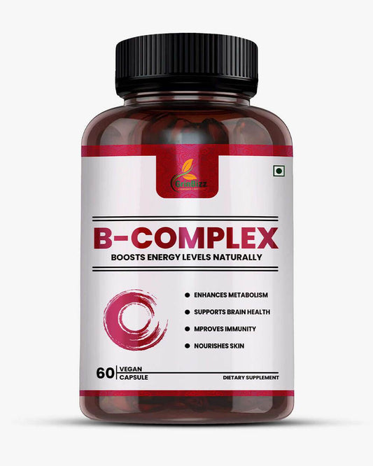 B-complex Capsules- Essential Energy, Metabolism & Nerve Support - Grinbizz exim pvt ltd