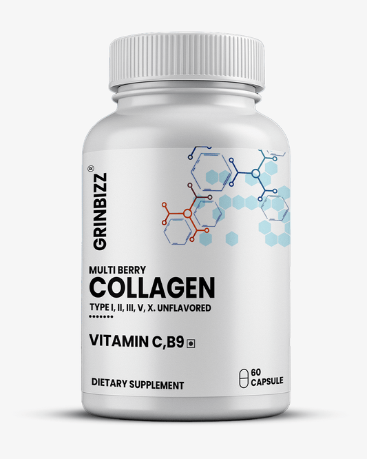Collagen Capsules- Essential Energy, Metabolism & Nerve Support - Grinbizz exim pvt ltd