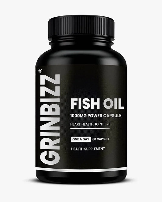 Fish Oil Capsules - Omega Fish Oil for Heart, Brain & Joint Health Support - Grinbizz exim pvt ltd