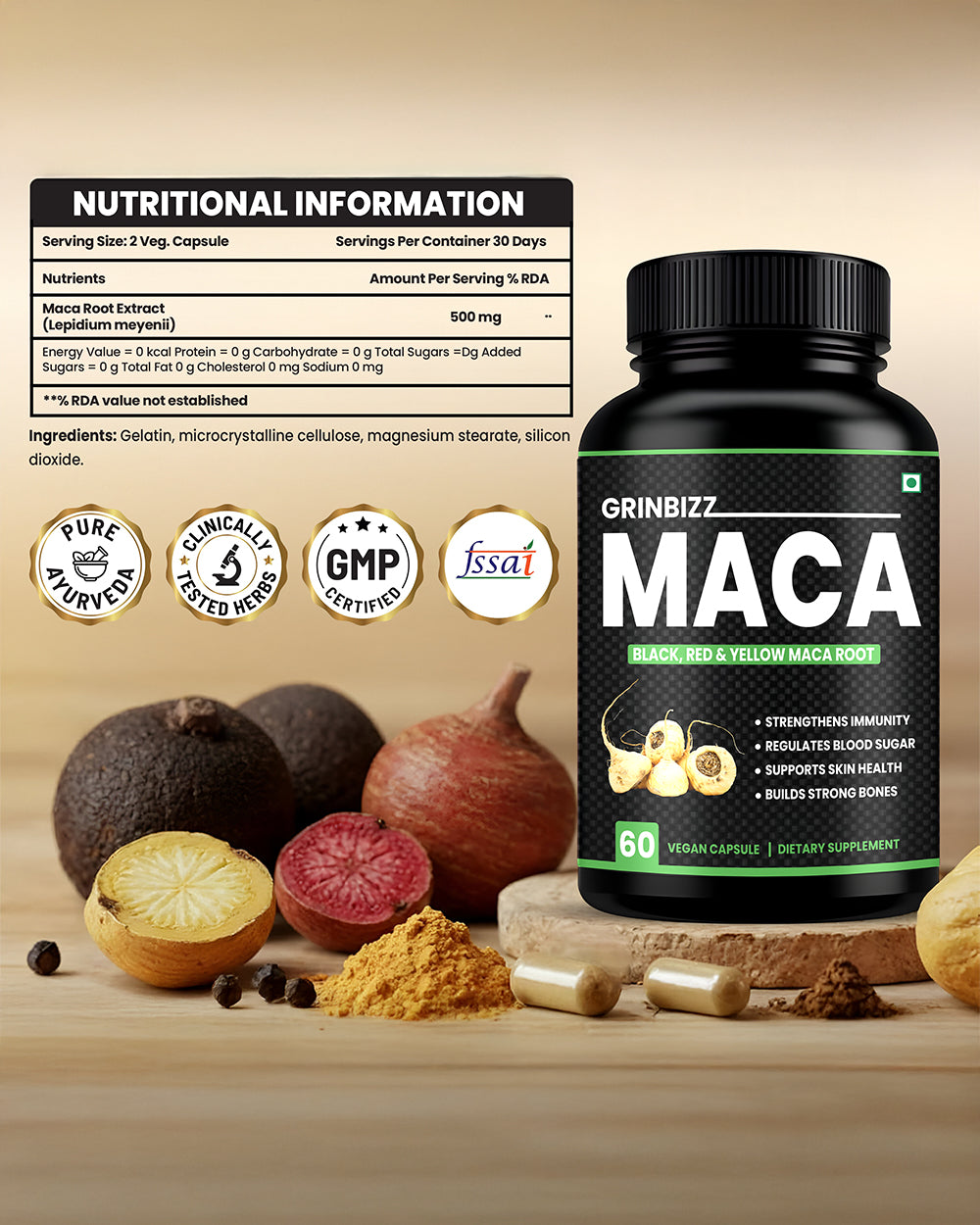 Maca Root Capsule- Boost Energy, Endurance & Stamina Naturally