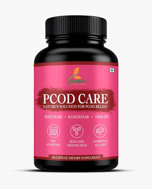 Pcod Capsules for Hormonal Balance and Menstrual Health Support - Natural Supplement - Grinbizz exim pvt ltd