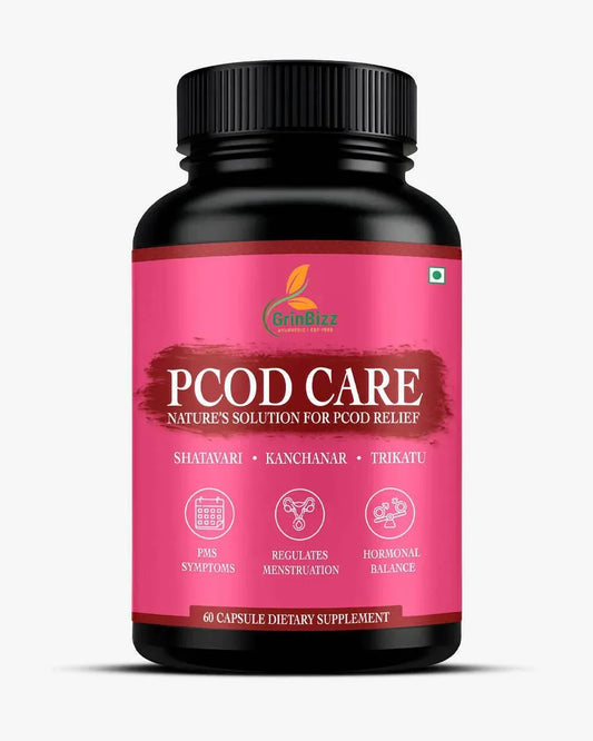 Pcod Capsules for Hormonal Balance and Menstrual Health Support - Natural Supplement - Grinbizz exim pvt ltd