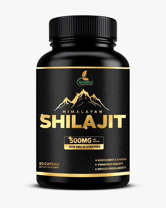 Shilajit Capsules for Strength & Detox Support - 120 Count - Grinbizz exim pvt ltd