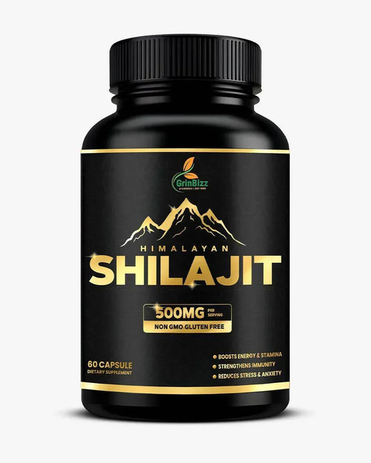 Shilajit Capsules for Natural Vitality, Strength and Detox Support - Grinbizz exim pvt ltd