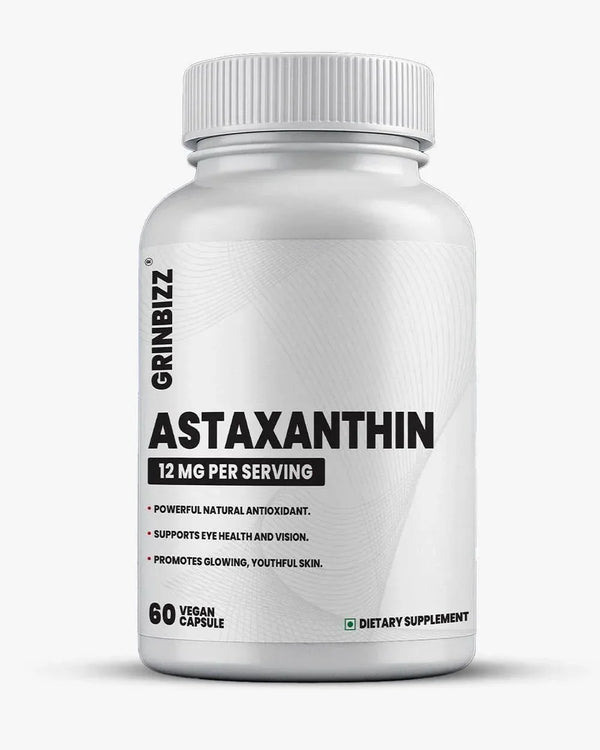 Astaxanthin Capsules for Antioxidant and Cellular Support - Grinbizz exim pvt ltd