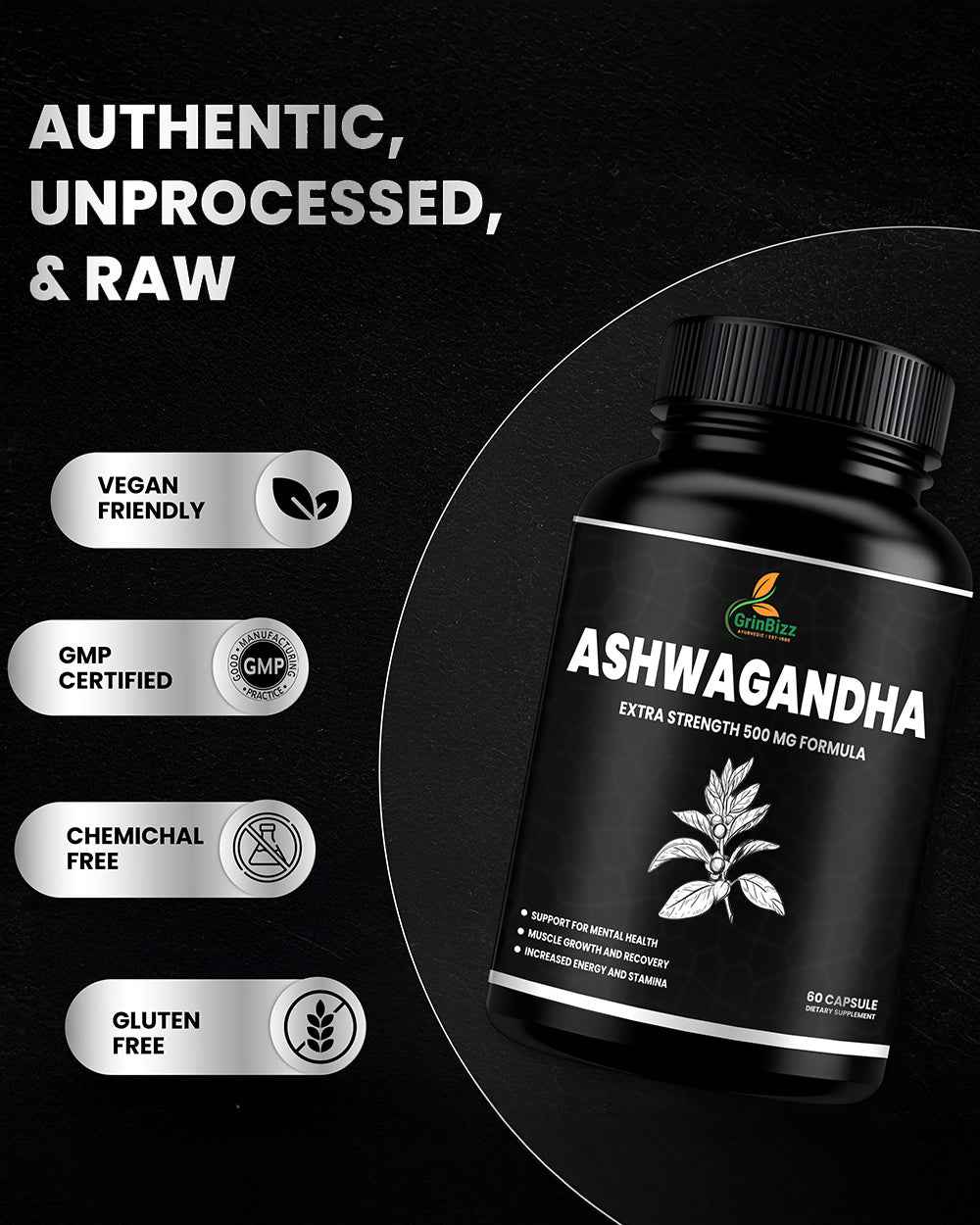 Harnessing Nature's Resilience with Ashwagandha Capsules Benefits - Grinbizz exim pvt ltd