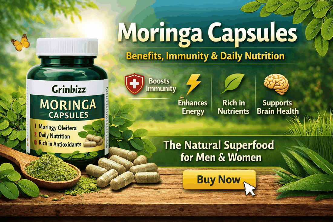 Moringa Capsules: Benefits, Uses & Why They Are Essential for Daily Nutrition Grinbizz exim pvt ltd