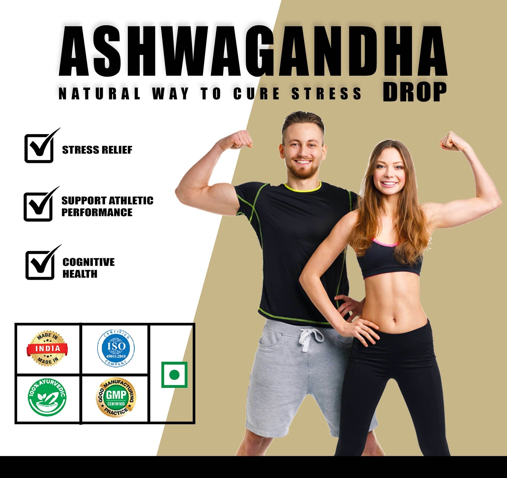 Ashwagandha Drops for Natural Stress Relief and Immunity Support - Grinbizz exim pvt ltd