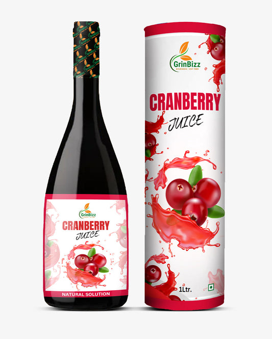 Cranberry Juice Natural Energy/ For UTI/Immunity Booster (1000 ml) Grinbizz