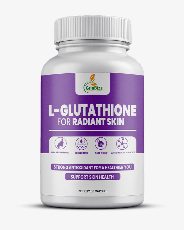 L-Glutathione Capsules for Skin Health and Antioxidant Power - Grinbizz exim pvt ltd