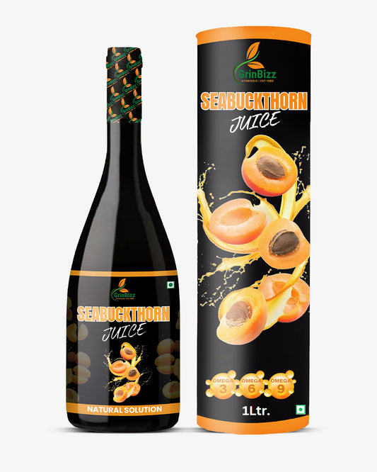 Seabuckthorn Juice Body Detoxify, Sugar free & Immunity Booster  (1 L) Grinbizz
