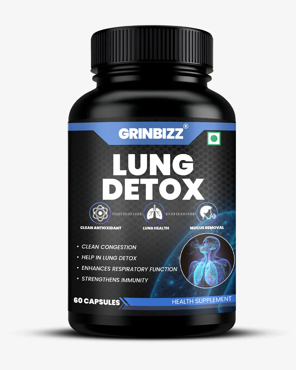 Lung Detox Capsules - For Respiratory Health & Clean Breathing - Grinbizz exim pvt ltd