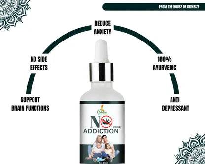 No Addiction Drops – Natural Support for Overcoming Dependency - Grinbizz exim pvt ltd
