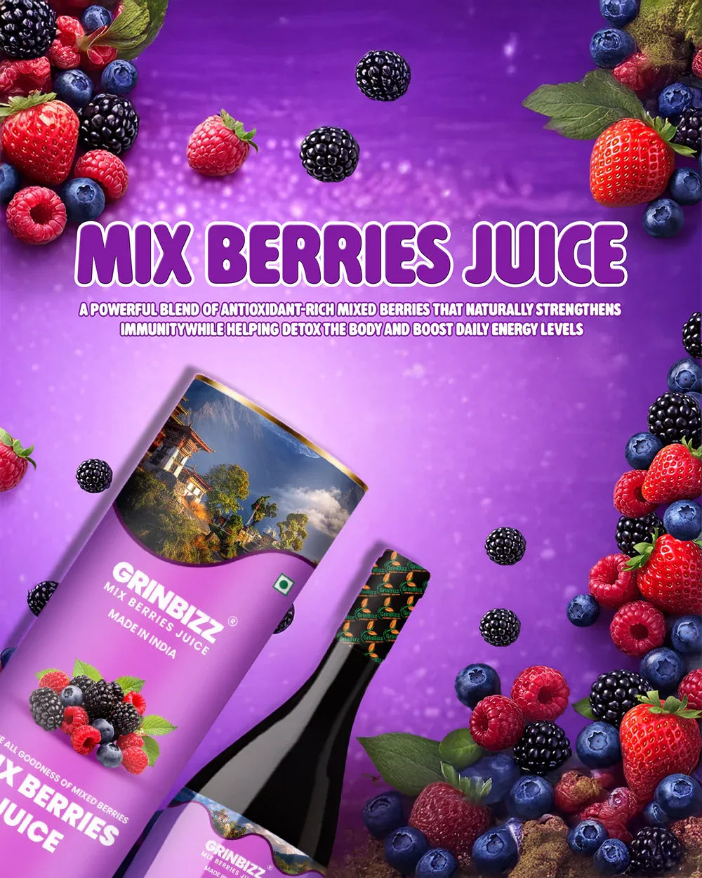 mix berries juice - Grinbizz exim pvt ltd