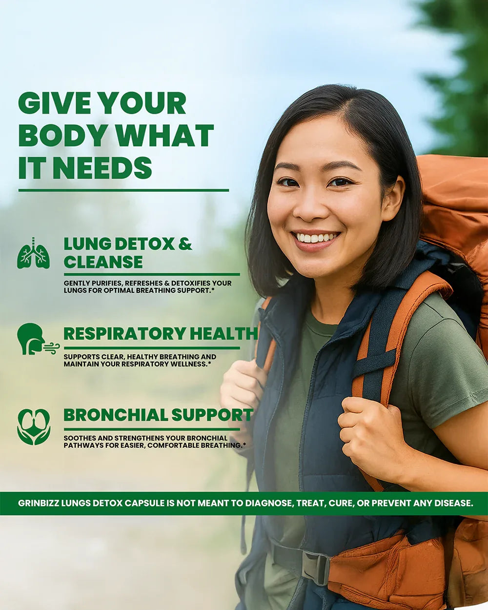 Lung Detox Capsules - For Respiratory Health & Clean Breathing - Grinbizz exim pvt ltd