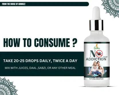No Addiction Drops – Natural Support for Overcoming Dependency - Grinbizz exim pvt ltd