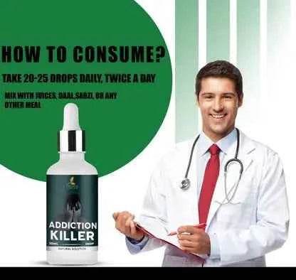 Addiction Killer Drops for Effective Relief from Cravings and Dependency - Grinbizz exim pvt ltd