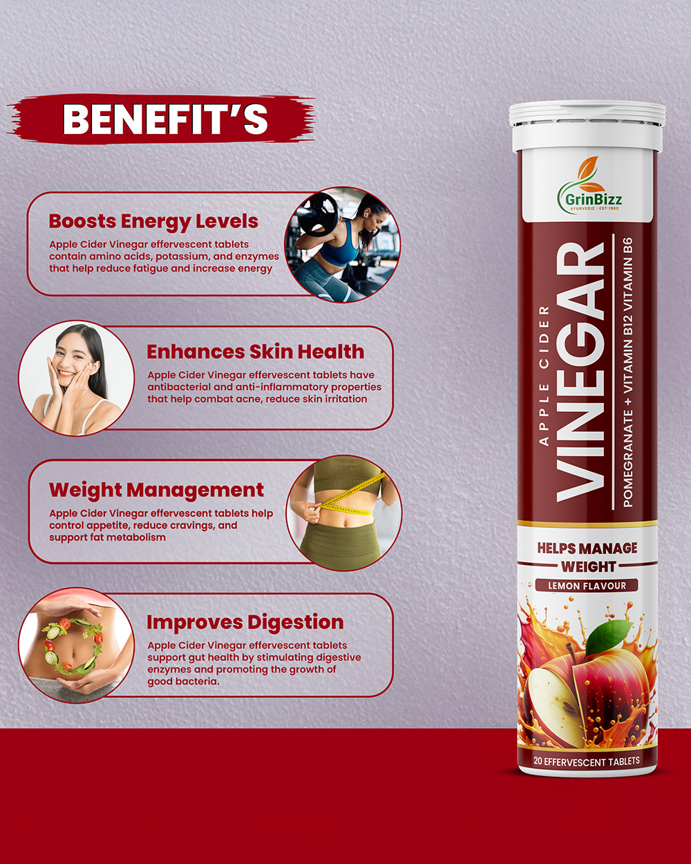 Apple Cider Vinegar Supports Digestive Health & Weight Support