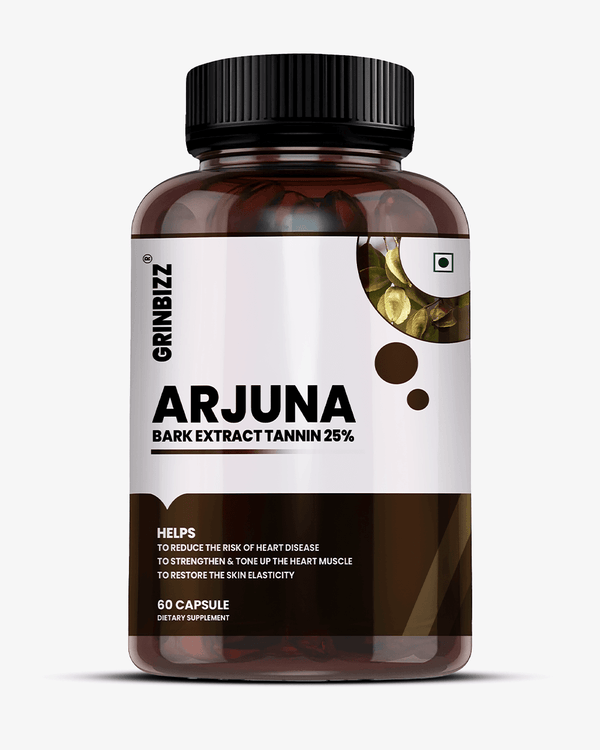 Arjuna Capsules for Heart Health - Promote Heart Wellness & Support Blood Pressure - Grinbizz exim pvt ltd