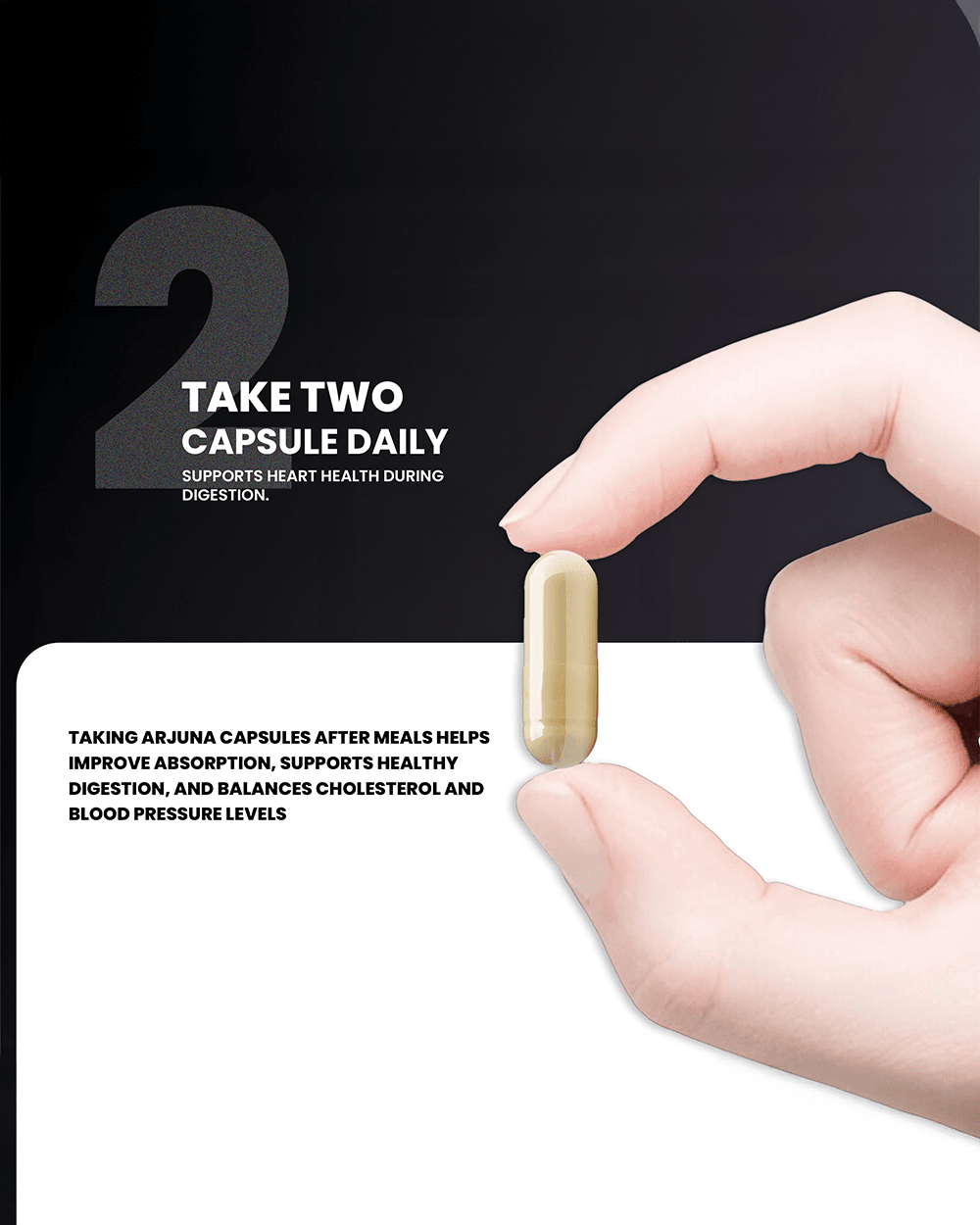 Arjuna Capsules for Heart Health - Promote Heart Wellness & Support Blood Pressure - Grinbizz exim pvt ltd