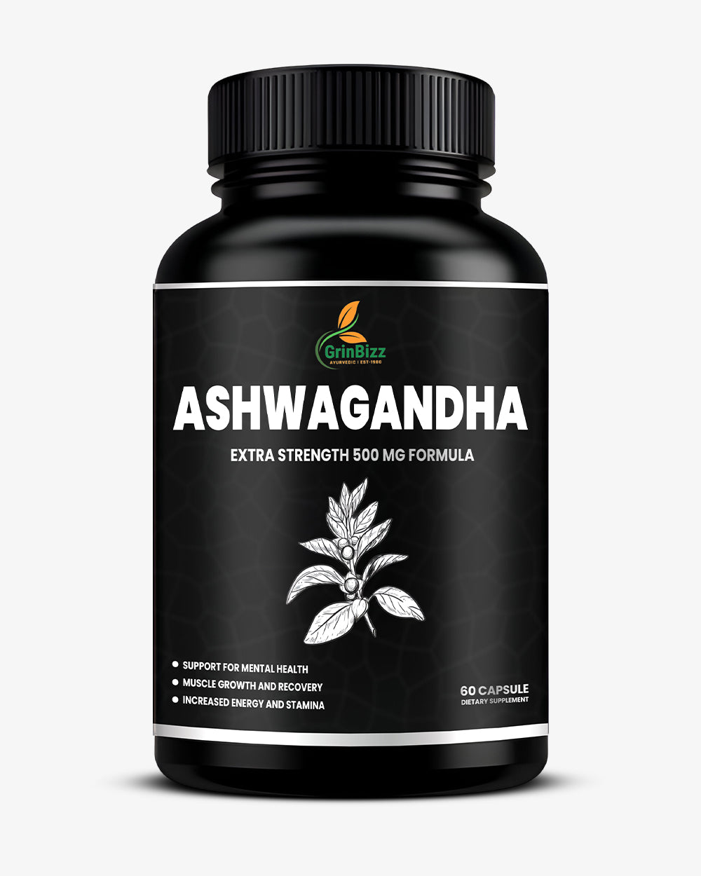 Ashwagandha Capsules - Natural Stress Relief & Vitality Booster