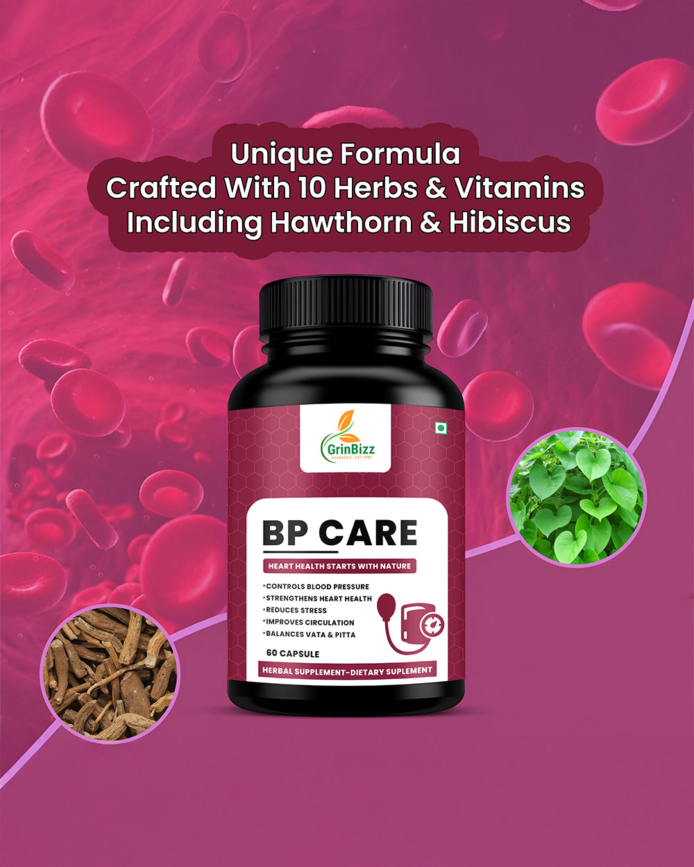 BP Care Capsules- Natural Blood Pressure Support Supplement