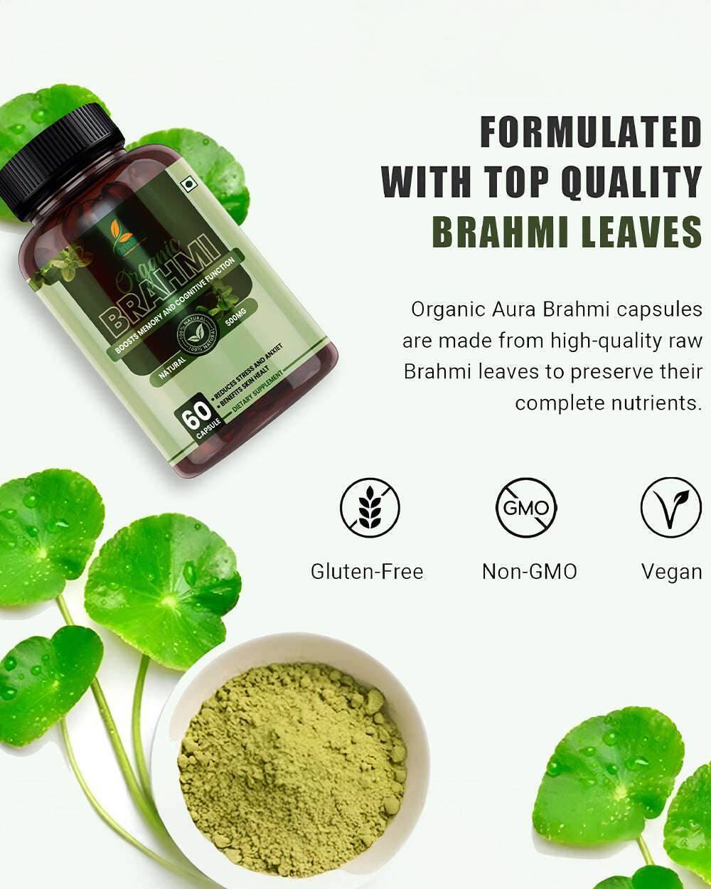 Brahmi Capsules for Memory Enhancement and Cognitive Support - Grinbizz exim pvt ltd