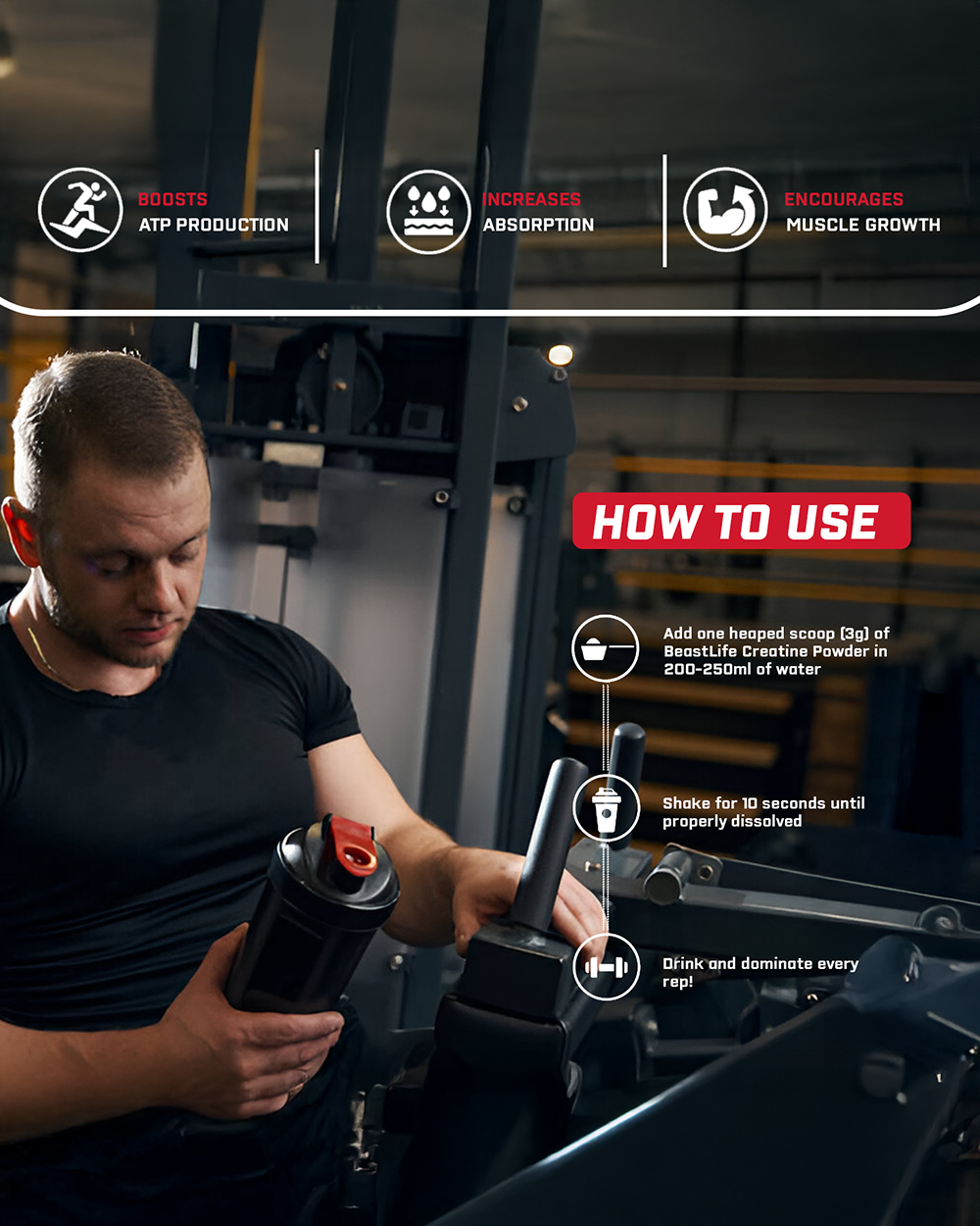 Creatine Monohydrate- Power, Strength & Muscle Performance 