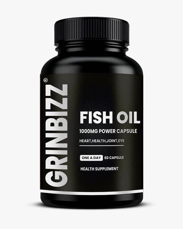 Fish Oil Capsules - Omega Fish Oil for Heart, Brain & Joint Health Support - Grinbizz exim pvt ltd