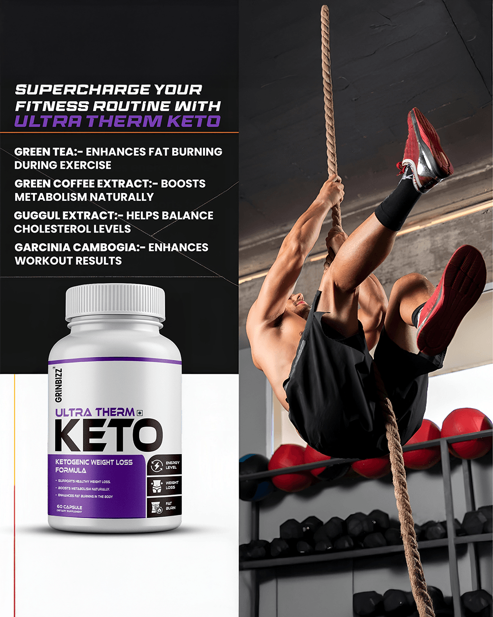 Keto Capsules for Fat Burning - Boost Ketosis and Support Natural Fat Loss - Grinbizz exim pvt ltd