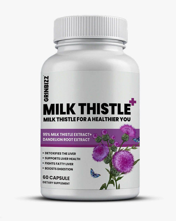 Milk Thistle Capsules- Natural Liver Detox & Health Support - Grinbizz exim pvt ltd