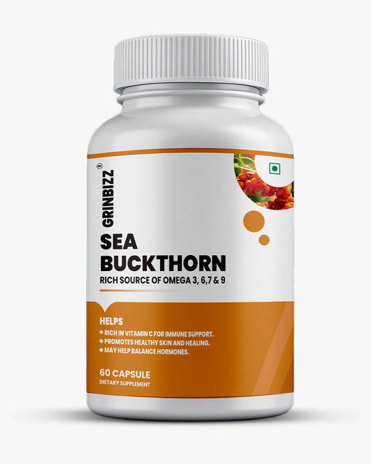 Seabuckthorn Capsules for Skin Support - Antioxidant Rich Nourishment - Grinbizz exim pvt ltd