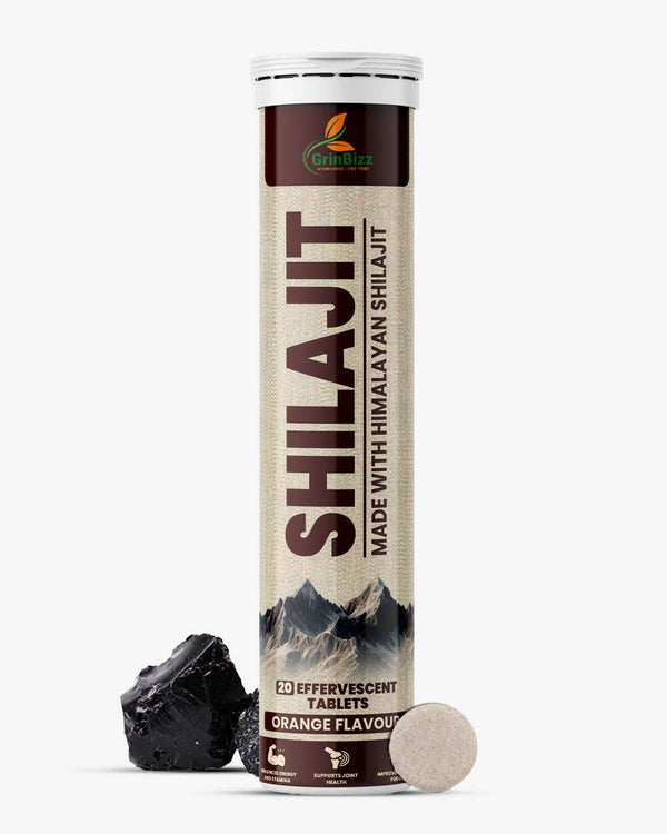 Shilajit Tablets for Natural Energy, Strength & Vitality Boost - Grinbizz exim pvt ltd
