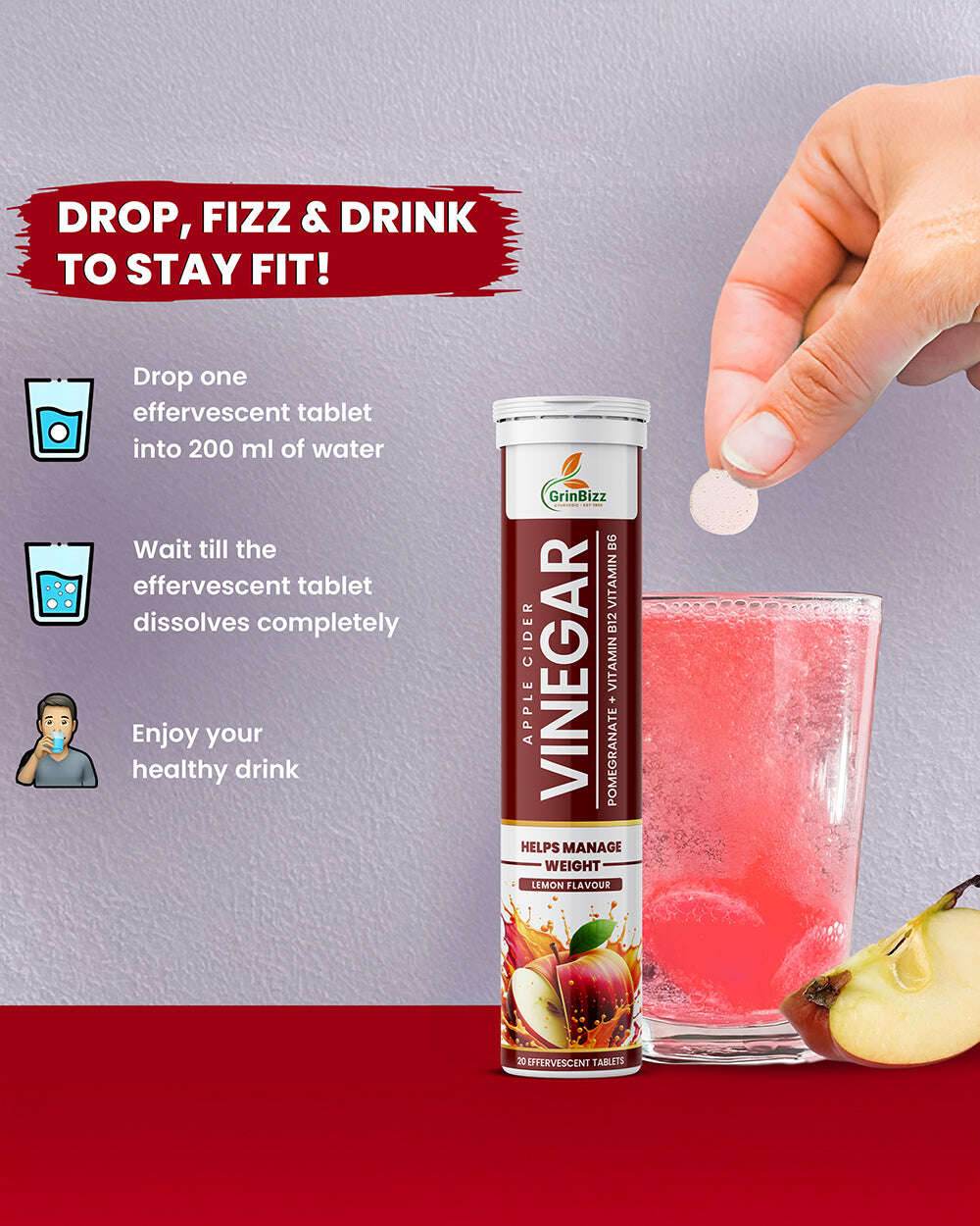 Slim Fit Apple Cider Combo- Natural Wellness & Weight Management - Grinbizz exim pvt ltd