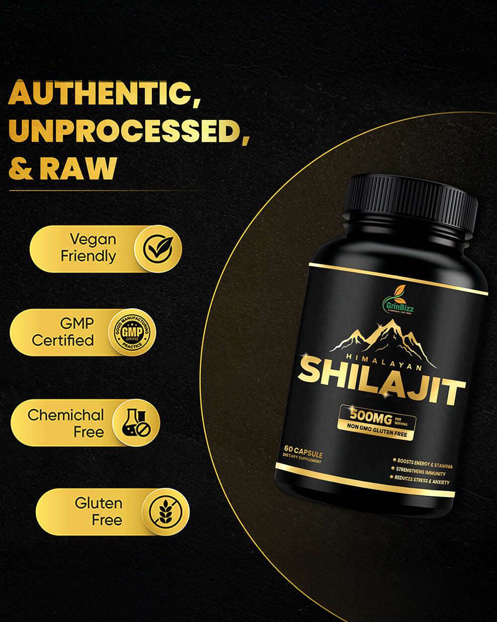 Slim Fit Shilajit Capsules Combo for Ultimate Wellness and Fitness - Grinbizz exim pvt ltd