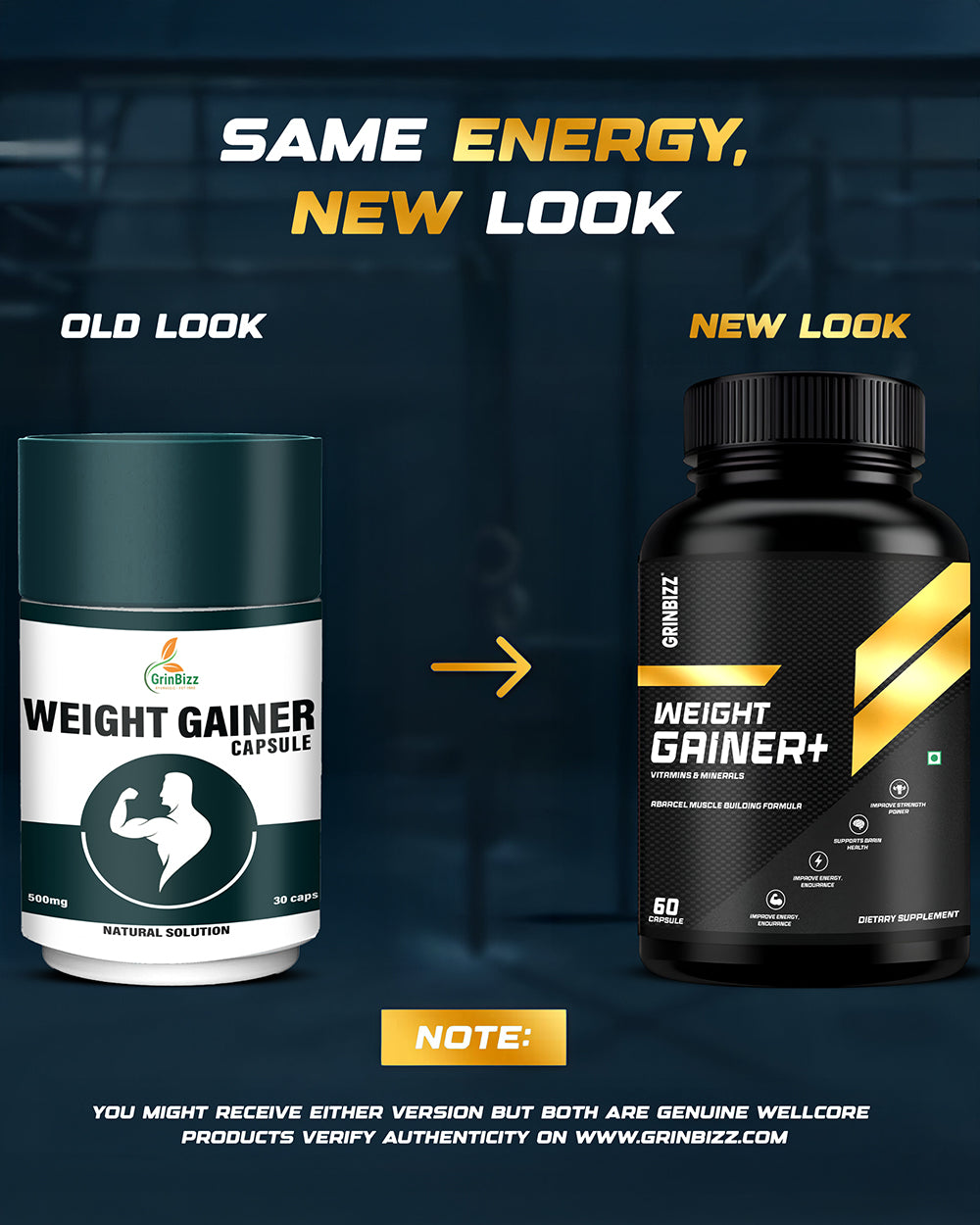 Weight Gainer Capsules- Muscle Growth, Strength Pack of 120 