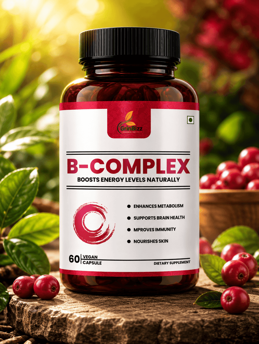 B-Complex Capsules for Energy & Nerve Health | Grinbizz