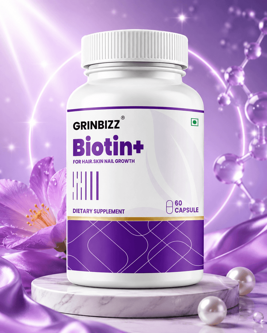 Biotin Capsules for Hair, Skin & Nails | Grinbizz