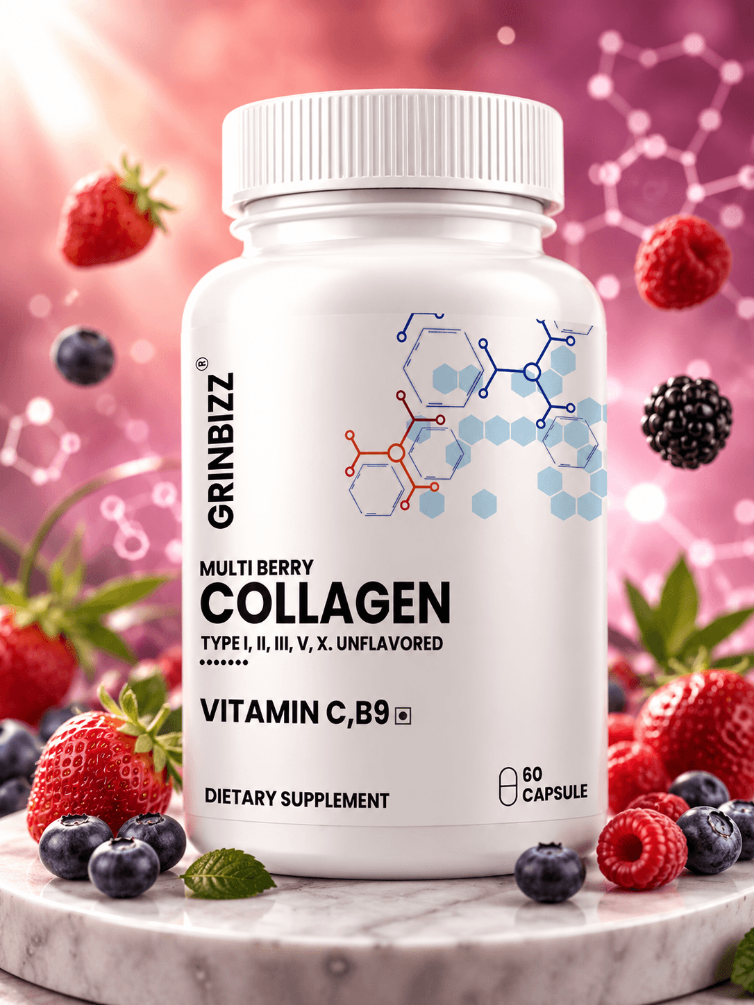 Collagen Capsules for Skin, Hair & Joint Health | Grinbizz