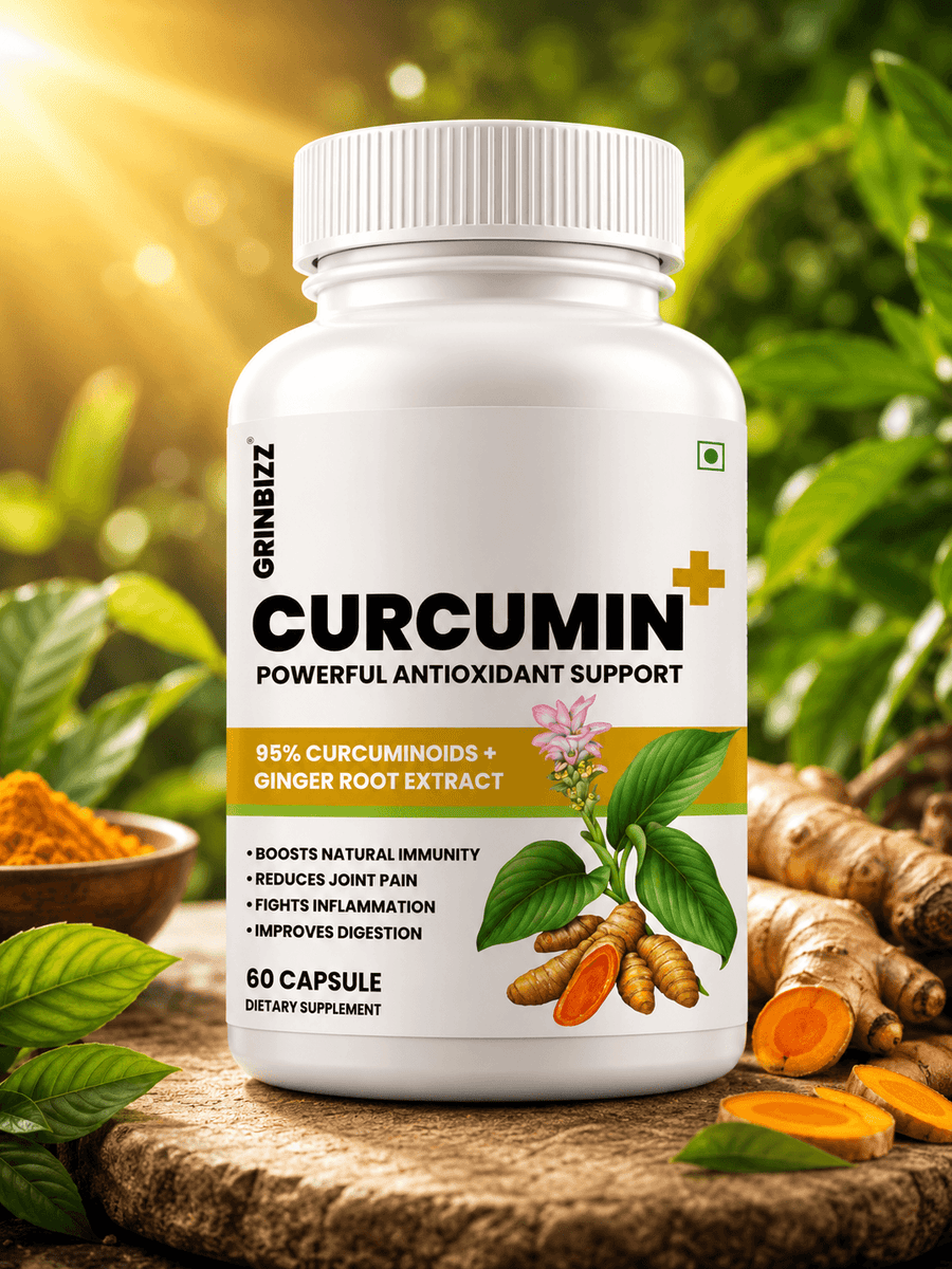 Curcumin Capsules for Joint & Wellness Support | Grinbizz