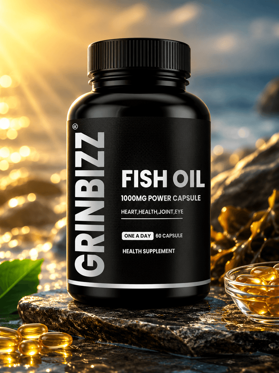 Fish Oil Capsules for Heart & Brain Health | Grinbizz